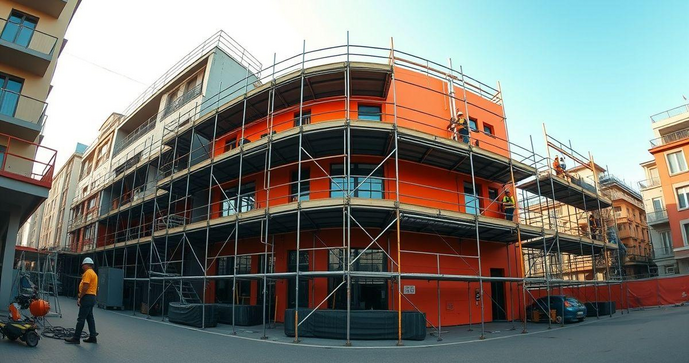 Loca&ccedil;&atilde;o de Andaime Fachadeiro Facilita a Execu&ccedil;&atilde;o de Obras